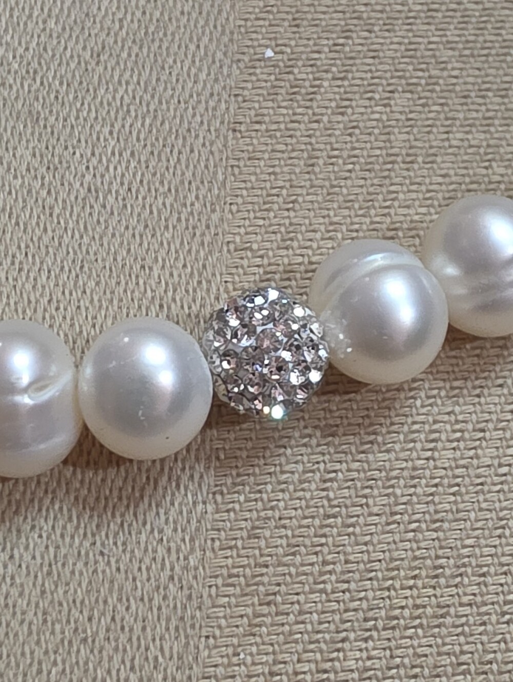 Genuine White baroque pearls W/ a sterling silver 925 clasp 18 In Wedding Pearls - Picture 5 of 5